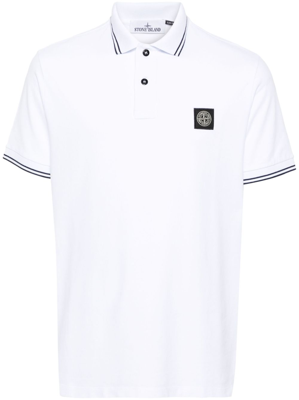 OPTICAL 화이트 STRETCHCOTTON 폴로